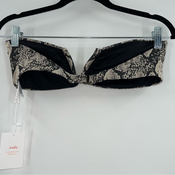 Andie Swim NWT Scala Bikini Top in Snake size Medium - Picture 4 of 7